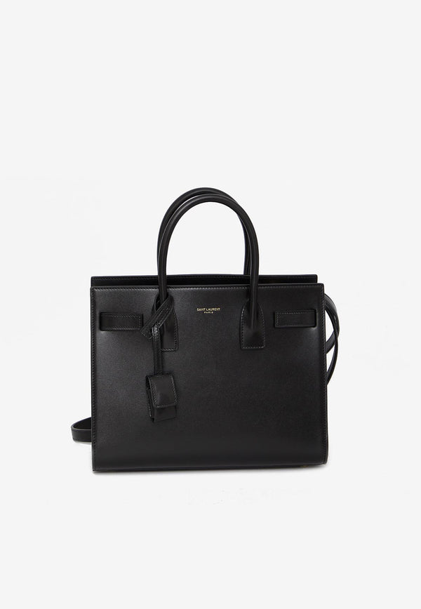 Saint Laurent Baby Sac De Jour Calf Leather Tote Bag Black 421863-02G9W-1000
