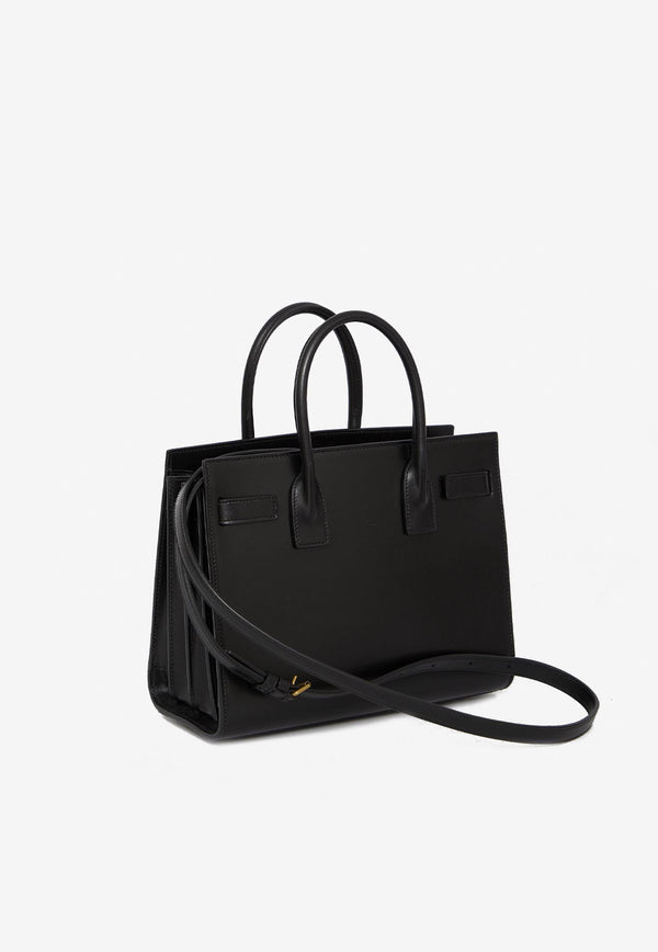 Saint Laurent Baby Sac De Jour Calf Leather Tote Bag Black 421863-02G9W-1000