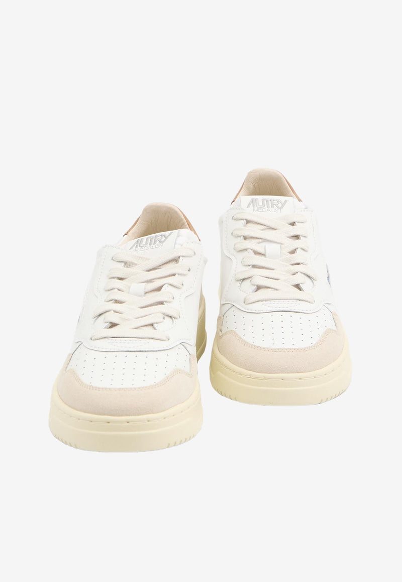 Autry Medalist Leather Low-Top Sneakers White AULW-LS-02