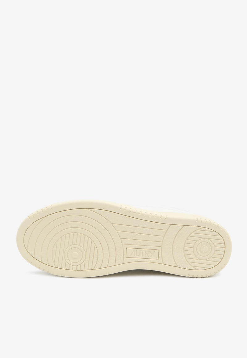 Autry Medalist Leather Low-Top Sneakers White AULM-LS-02