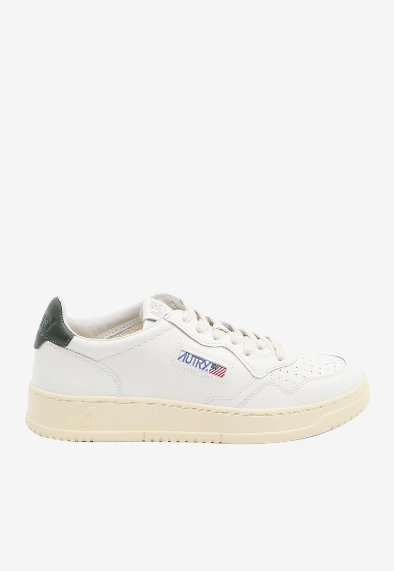 Autry Medalist Leather Low-Top Sneakers White AULM-LL-47
