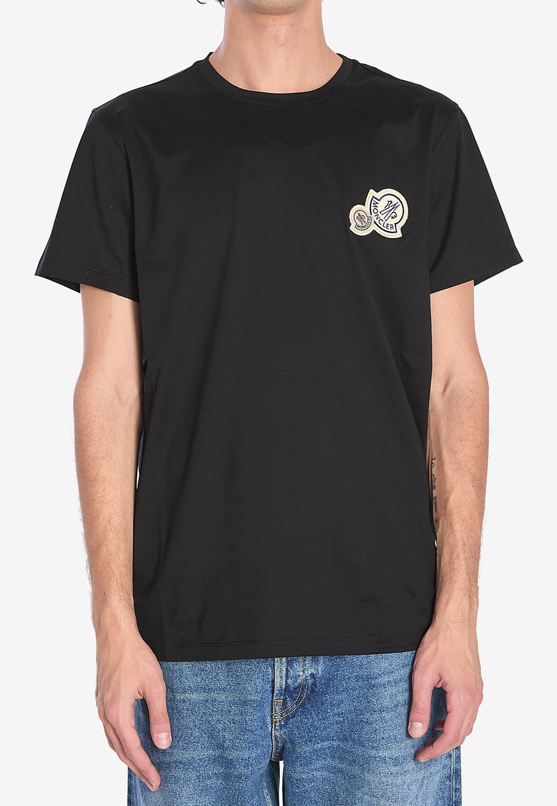 Moncler Double Logo Patches T-shirt Black K20918C00035-8390Y-999