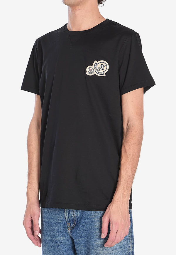 Moncler Double Logo Patches T-shirt Black K20918C00035-8390Y-999