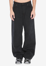 Balenciaga Mid-Rise Baggy Jeans Black 745213-TQW83-3207