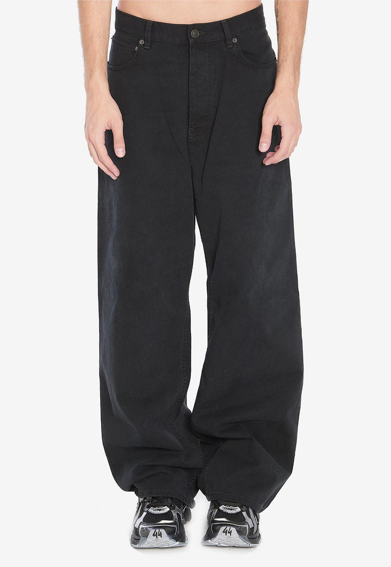 Balenciaga Mid-Rise Baggy Jeans Black 745213-TQW83-3207