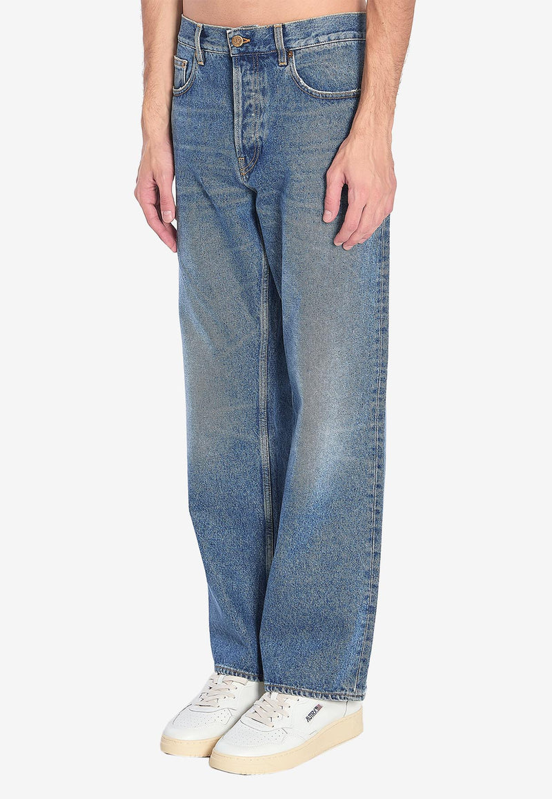 Golden Goose DB Washed Straight-Leg Jeans Blue GMP01636-P000621-50100
