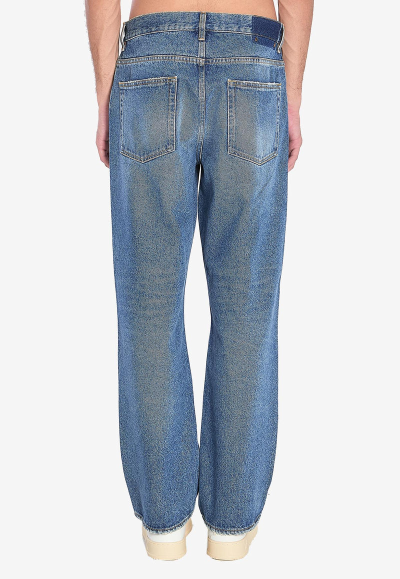Golden Goose DB Washed Straight-Leg Jeans Blue GMP01636-P000621-50100