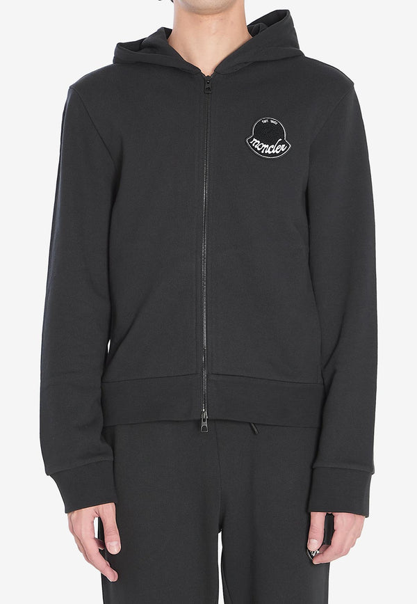 Moncler Logo Patch Zip-Up Hoodie Navy K20918G00023-89AZU-998