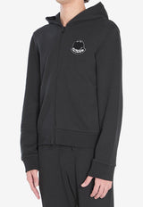 Moncler Logo Patch Zip-Up Hoodie Navy K20918G00023-89AZU-998