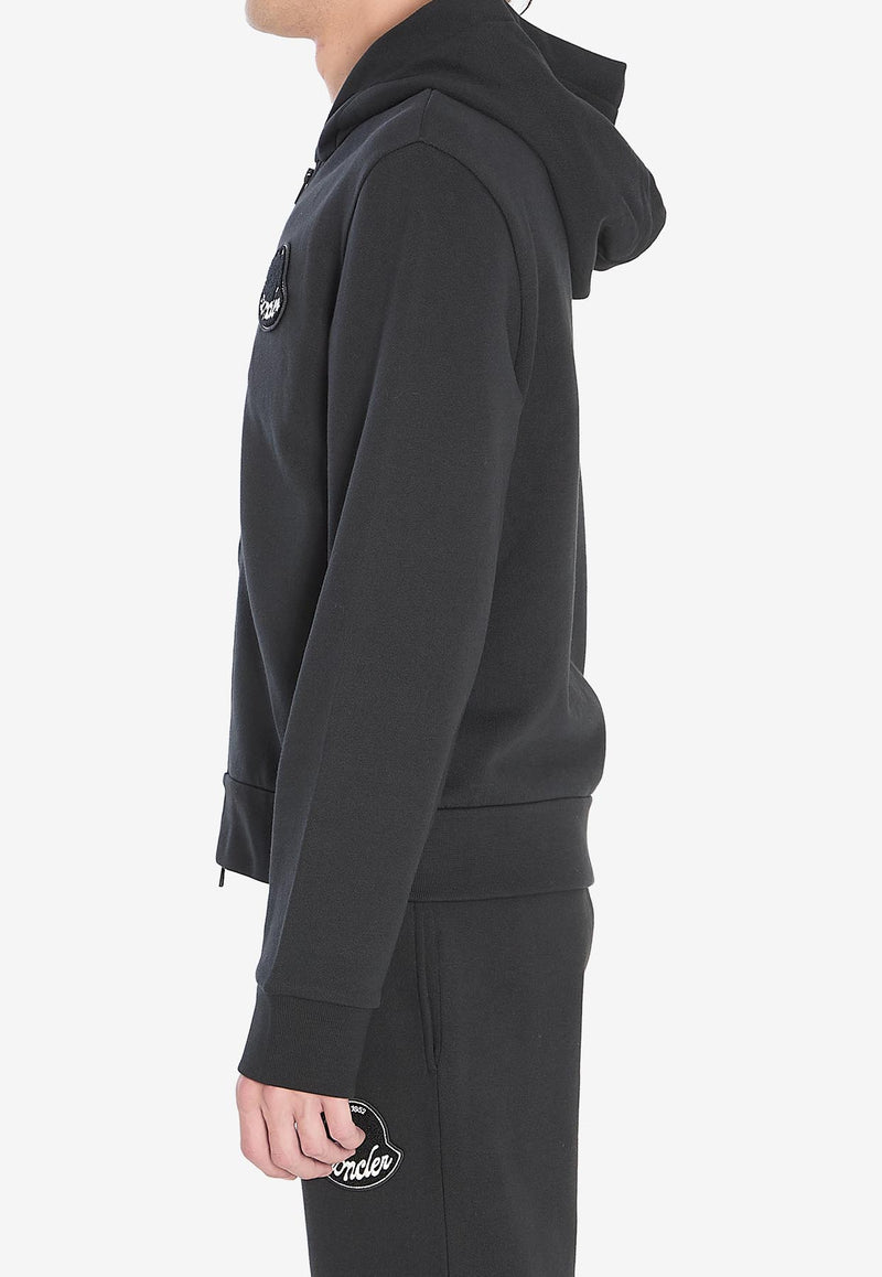 Moncler Logo Patch Zip-Up Hoodie Navy K20918G00023-89AZU-998