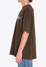 Gucci Logo Web Print T-shirt Brown 798115-XJHDG-2240