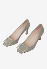 Roger Vivier Trompette 70 Patent Leather Pumps Gray RVW40015280-D1P-B206