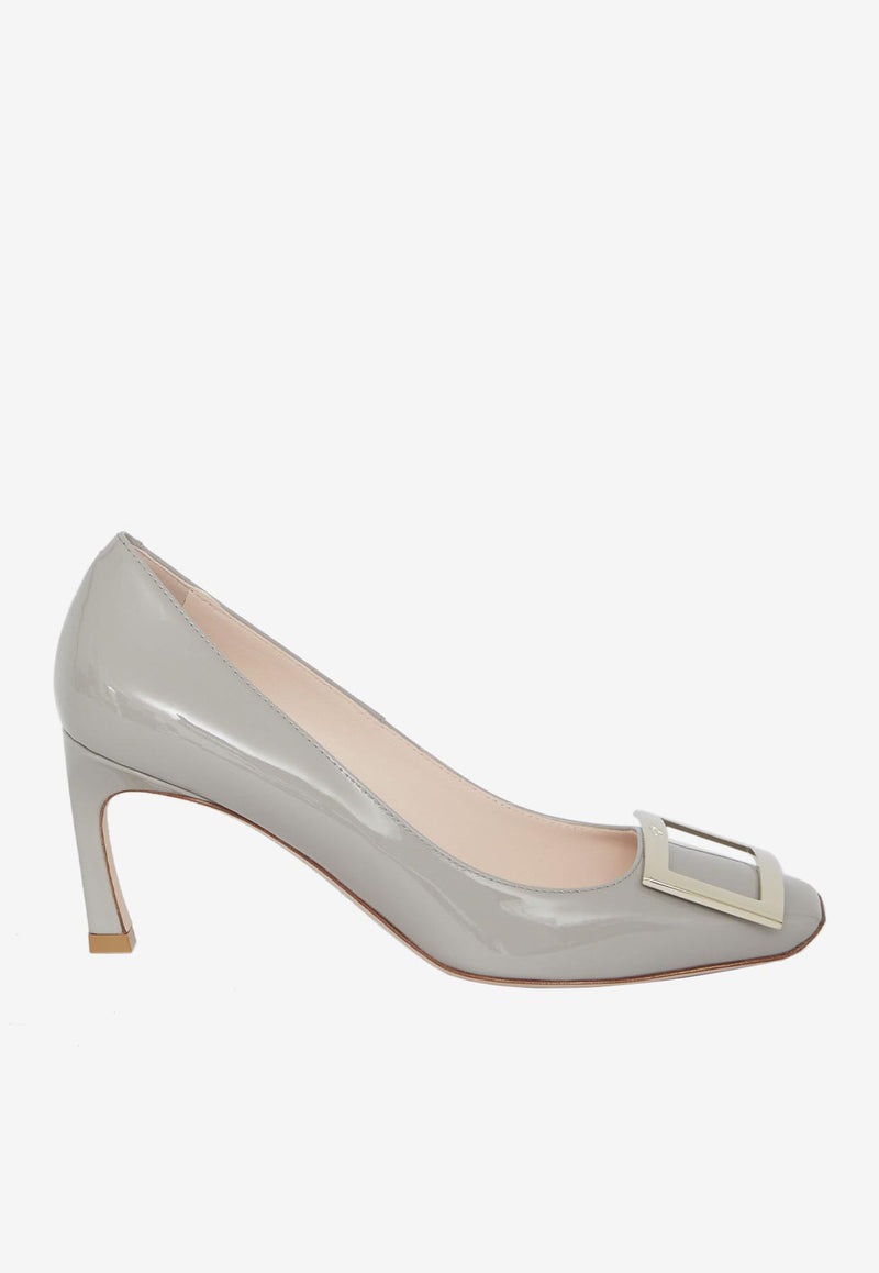 Roger Vivier Trompette 70 Patent Leather Pumps Gray RVW40015280-D1P-B206