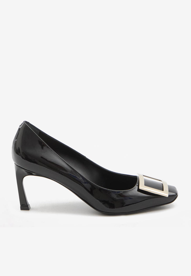 Roger Vivier Trompette 70 Patent Leather Pumps Black RVW40015280-D1P-B999