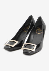 Roger Vivier Trompette 70 Patent Leather Pumps Black RVW40015280-D1P-B999