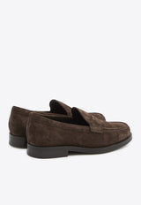 Tod's Suede Leather Penny Loafers Brown XXM0ZF0Q920-RE0-S800