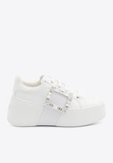 Roger Vivier Viv' Skate Flatform Sneakers White RVW73729110-LXQ-B001