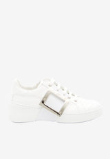 Roger Vivier Viv' Skate Leather Low-Top Sneakers White RVW54226150-LXQ-B001