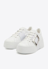 Roger Vivier Viv' Skate Flatform Sneakers White RVW73726150-LXQ-B001