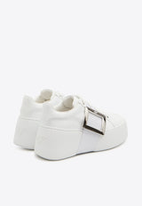 Roger Vivier Viv' Skate Flatform Sneakers White RVW73726150-LXQ-B001