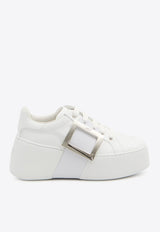 Roger Vivier Viv' Skate Flatform Sneakers White RVW73726150-LXQ-B001