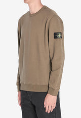 Stone Island Logo Patch Fleece Sweatshirt Green K2S156100028-S0A20-V0054