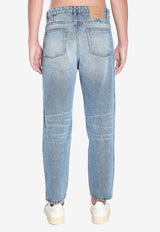 AMI PARIS Washed Tapered-Leg Jeans  Blue HTR103-DE0046-480
