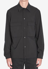 Moncler Long-Sleeved Button-Up Shirt Black K20912F00002-598PM-999