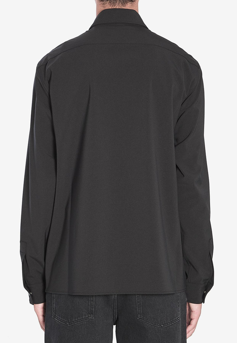 Moncler Long-Sleeved Button-Up Shirt Black K20912F00002-598PM-999