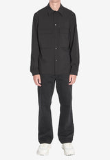Moncler Long-Sleeved Button-Up Shirt Black K20912F00002-598PM-999