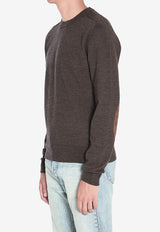 Maison Margiela Wool Sweater with Elbow Patches Brown S50HL0041-M13098-144M