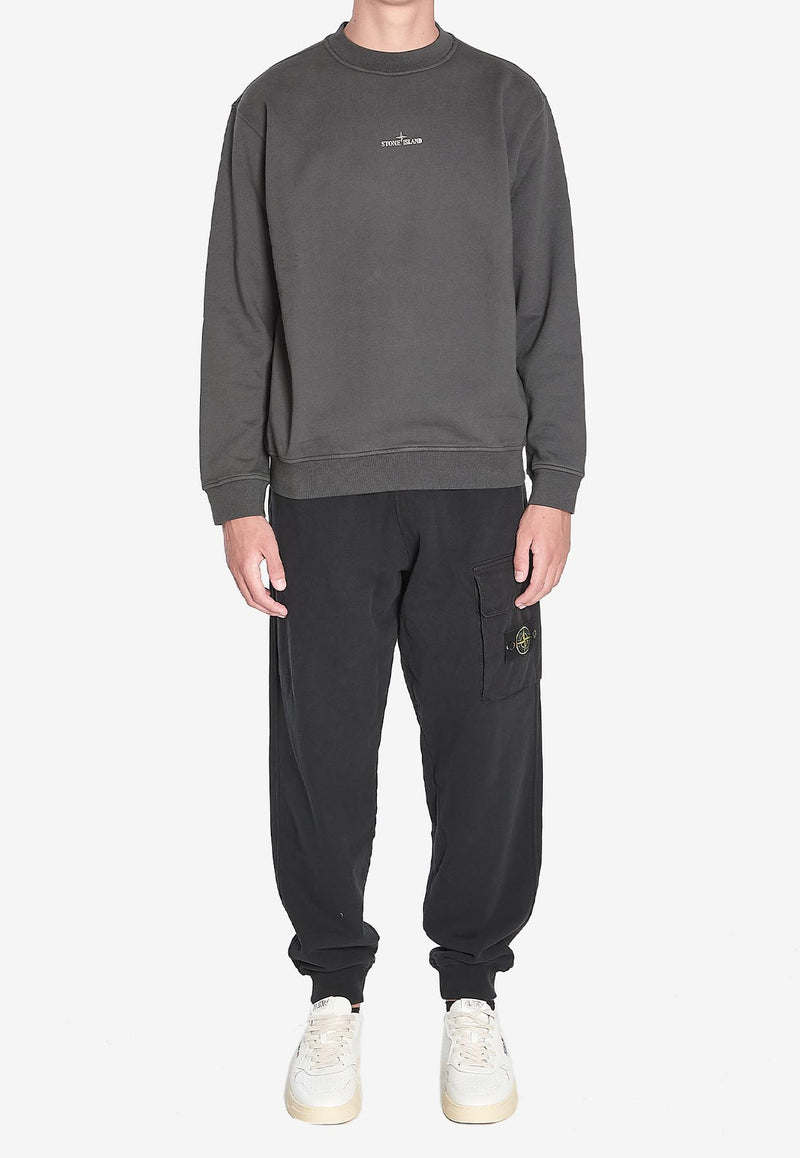 Stone Island Industrial Four Print Crewneck Sweatshirt Gray K2S156100018-S0195-V0062