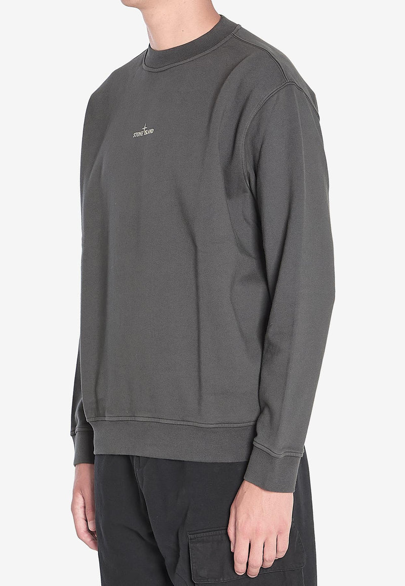 Stone Island Industrial Four Print Crewneck Sweatshirt Gray K2S156100018-S0195-V0062