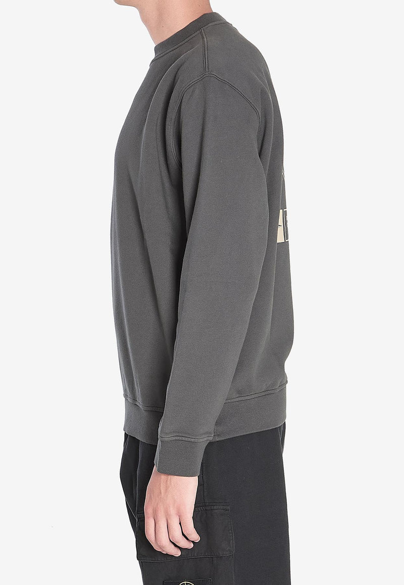 Stone Island Industrial Four Print Crewneck Sweatshirt Gray K2S156100018-S0195-V0062