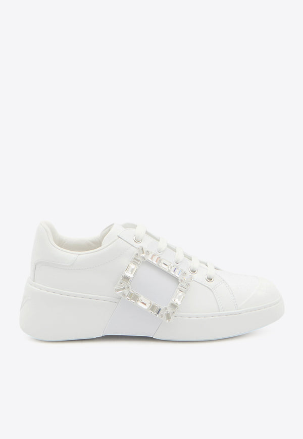 Roger Vivier Viv' Skate Low-Top Sneakers White RVW54229110-LXQ-B001