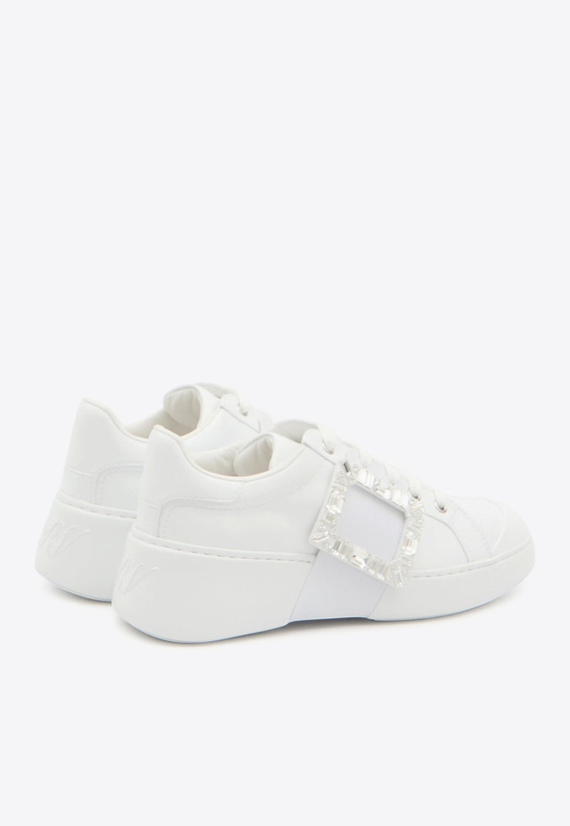 Roger Vivier Viv' Skate Low-Top Sneakers White RVW54229110-LXQ-B001