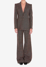 Chloé Checked Wool Tailored Jacket  Brown CH25AVE53097--93C