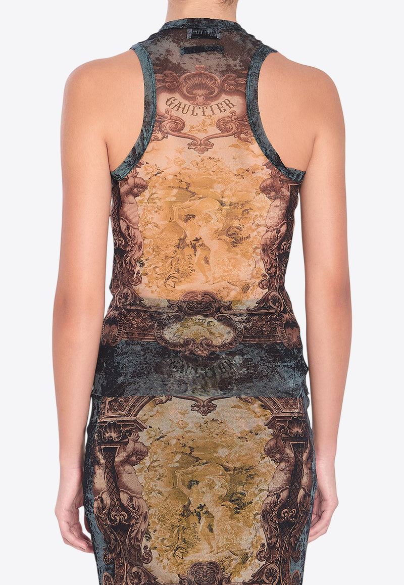 Jean Paul Gaultier Medallion Tank Top   Multicolor W-TO304-M006P-005740