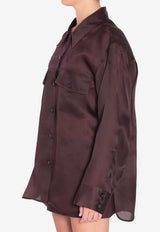 Khaite Matteo Silk Shirt   Bordeaux 24043002--599