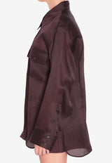 Khaite Matteo Silk Shirt   Bordeaux 24043002--599