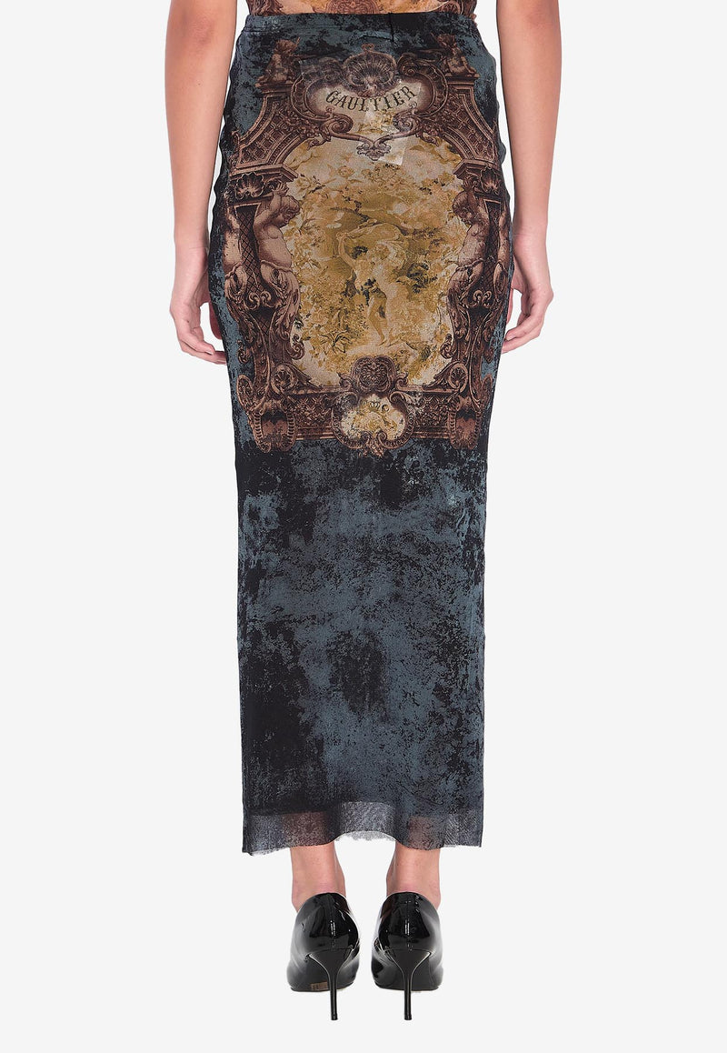 Jean Paul Gaultier Medallion Midi Skirt Multicolor W-SK005-M006P-005740