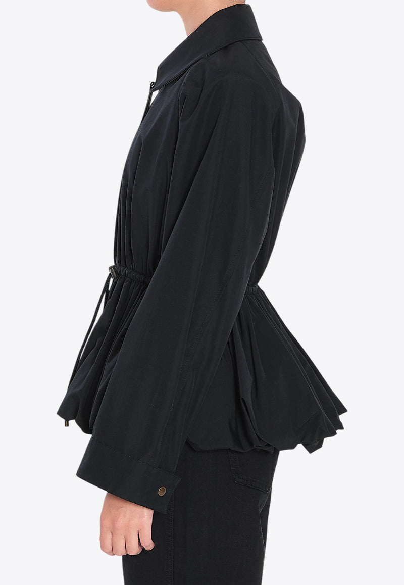 Loewe Zip-Up Drawstring Jacket Black S359Y02XEB--1100