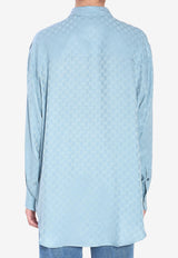 Gucci All-over GG Long-Sleeved Shirt Light Blue 837168-Z7ATQ-4141