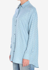 Gucci All-over GG Long-Sleeved Shirt Light Blue 837168-Z7ATQ-4141