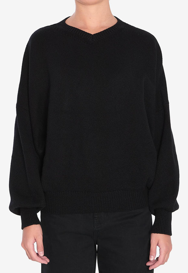 Khaite Wolfe V-neck Cashmere Sweater Black 8894650--200