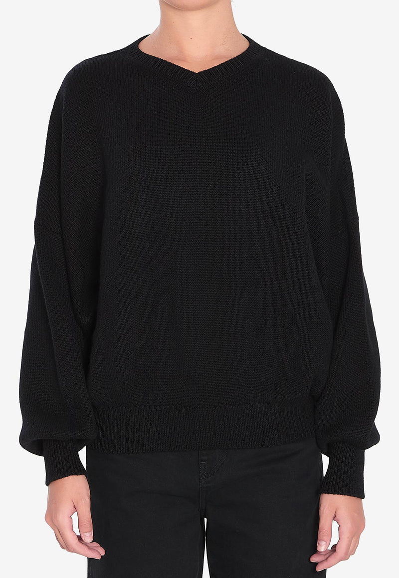 Khaite Wolfe V-neck Cashmere Sweater Black 8894650--200