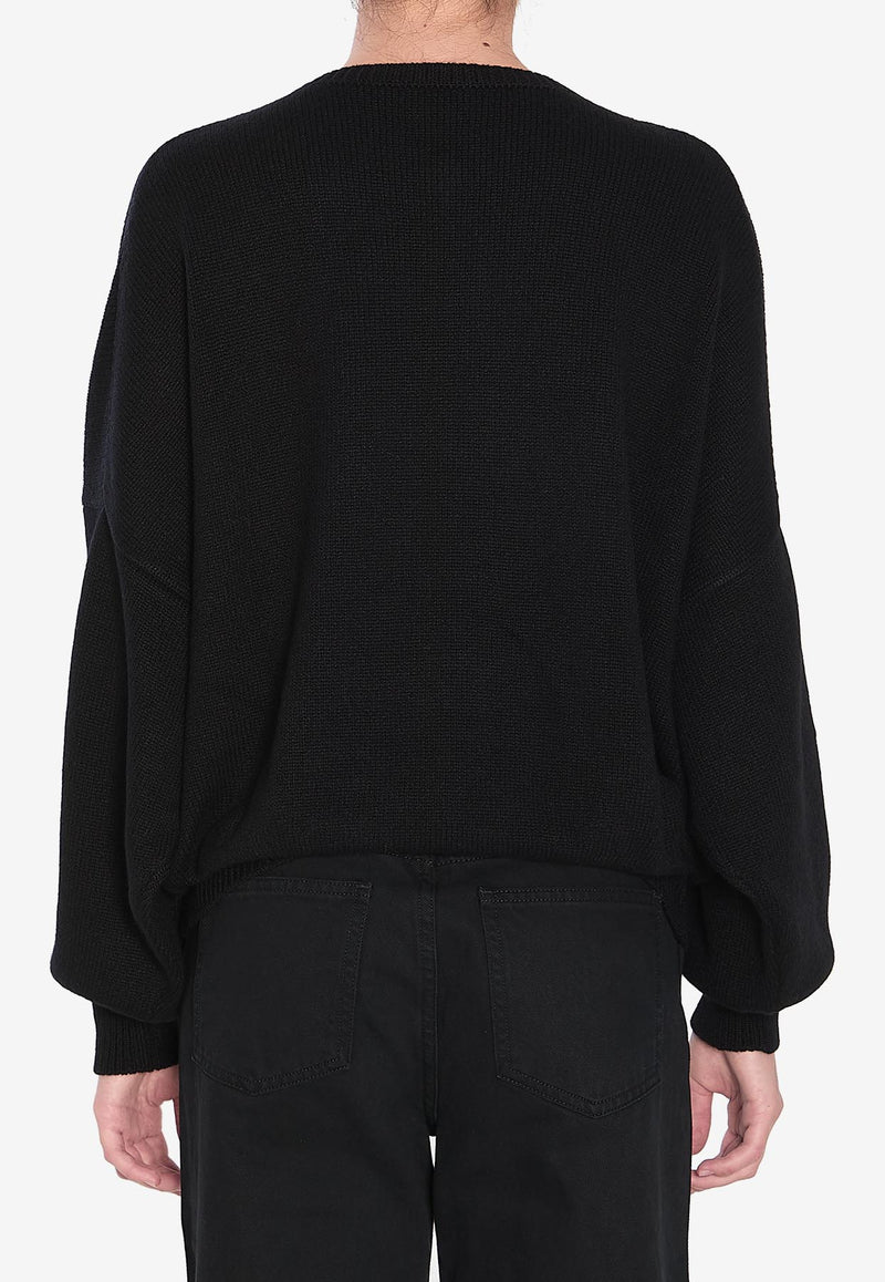Khaite Wolfe V-neck Cashmere Sweater Black 8894650--200