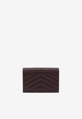 Saint Laurent Cassandre Quilted Leather Wallet Bordeaux 414404-AAA44-6195
