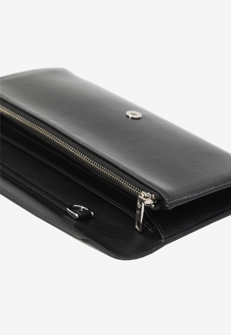 Roger Vivier Belle Vivier Patent Leather Chain Clutch Black RAWAWSB4400-UKP-B999