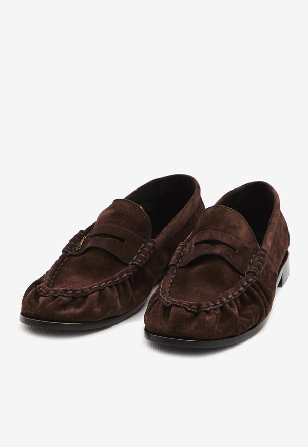 Saint Laurent Le Loafer Suede Loafers Brown 839471-2W5AC-6023